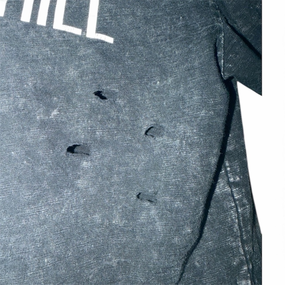 Notting Hill Distressed Faded Gray T-Shirt - Picture 4 of 4